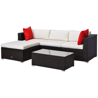 Rattan Wicker Modern Sofa Set Outdoor Patio Garden Sectional Furniture Cushioned