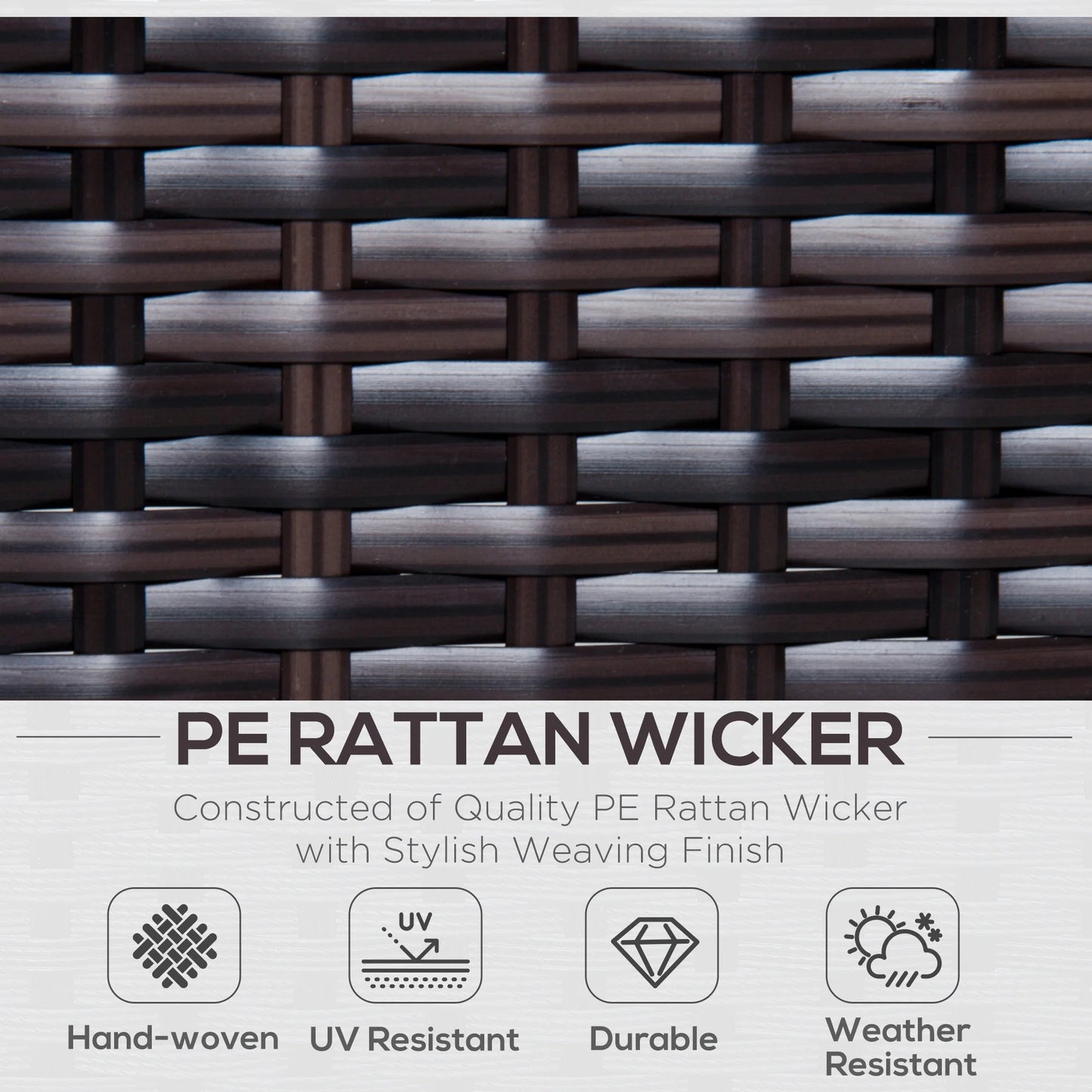 Rattan Wicker Modern Sofa Set Outdoor Patio Garden Sectional Furniture Cushioned