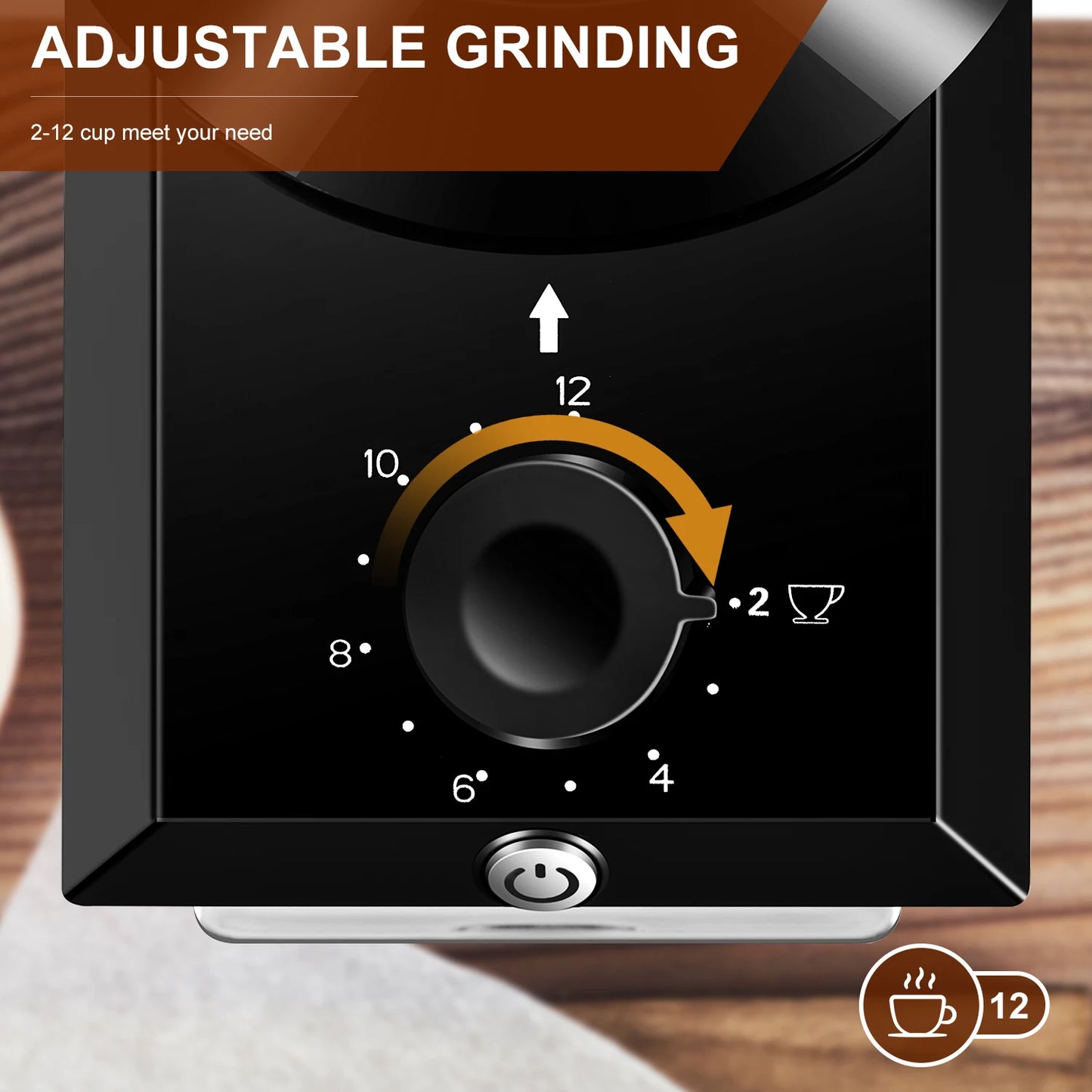 Electric Burr Mill Coffee Grinder Automatic Coffee Bean Grinding With 28 Grind Settings For Espresso French Press Drip 2-12 Cup